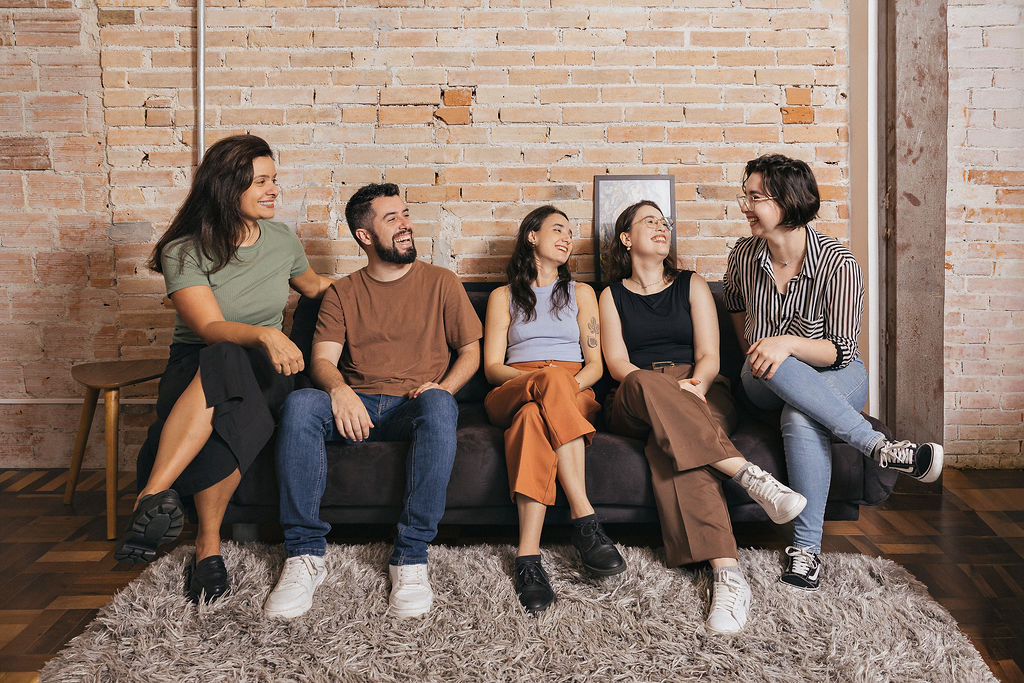 Parte da equipe da Literato Comunicação e Conteúdo, em Curitiba